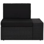 10-tlg. Garten-Lounge-Set Poly Rattan Schwarz – Bild 7