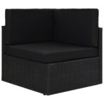 7-tlg. Garten-Lounge-Set Poly Rattan Braun – Bild 9