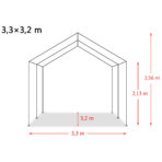 Weidezelt PVC 550 g/m² 3,3×3,2 m Dunkelgrün – Bild 9