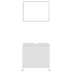 4-tlg. Badmöbel-Set Weiss Holzwerkstoff – Bild 7