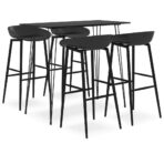 5-tlg. Bar-Set Schwarz