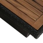 7-tlg. Garten-Essgruppe mit Auflagen Poly Rattan Schwarz – Bild 6