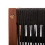 2-Sitzer-Gartenbank mit Kissen Holz Akazie Seil – Bild 12