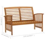 4-tlg. Garten-Lounge-Set Massivholz Akazie – Bild 11