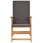 7-tlg. Garten-Essgruppe mit Kissen Massivholz Teak Grau – Bild 8