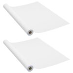 Möbelfolien Selbstklebend 2 Stk. Weiss 500x90 cm PVC – Bild 2