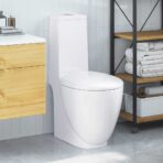 WC Keramik-Toilette Badezimmer Rund Senkrechter Abgang