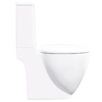 WC Keramik-Toilette Badezimmer Rund Senkrechter Abgang – Bild 5