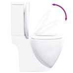WC Keramik-Toilette Badezimmer Rund Senkrechter Abgang – Bild 7