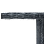 7-tlg. Garten-Essgruppe mit Auflagen Poly Rattan Dunkelgrau – Bild 12