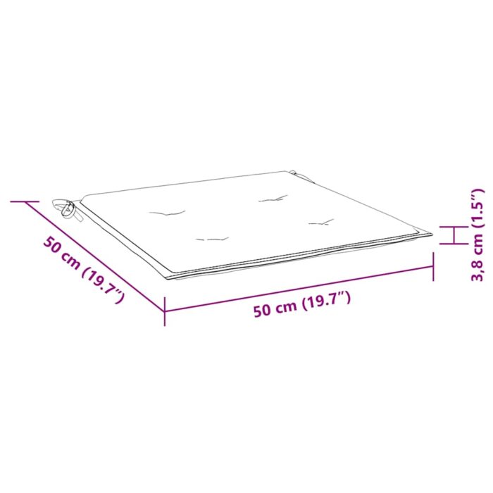 Gartenstühle 2 Stk. mit Anthrazit Kissen Massivholz Teak – Bild 10