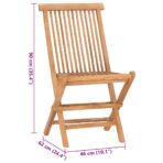 3-tlg. Garten-Essgruppe mit Kissen Klappbar Massivholz Teak – Bild 13