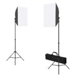 Fotostudio-Set mit Softboxen, Hintergrundsystem und Reflektor – Bild 2