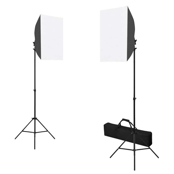 Fotostudio-Set mit Softboxen, Hintergrundsystem und Reflektor – Bild 2