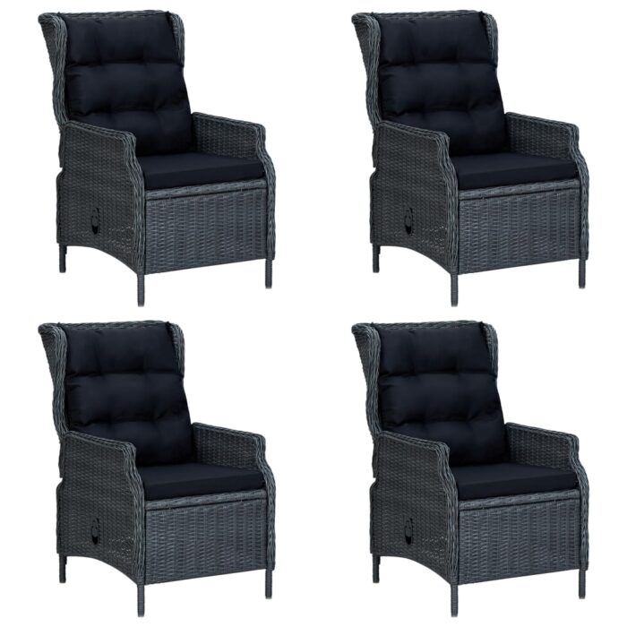 5-tlg. Garten-Essgruppe Dunkelgrau – Bild 2