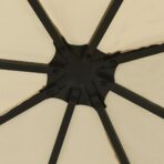 Pavillon mit LED-Lichterkette 3x3 m Cremeweiss – Bild 5