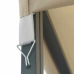 Pavillon mit LED-Lichterkette 3x3 m Cremeweiss – Bild 8