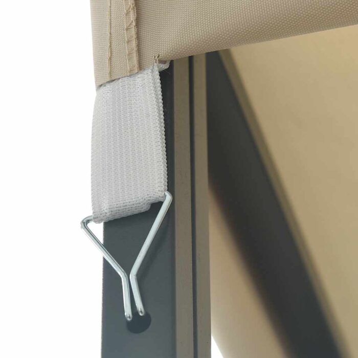 Pavillon mit LED-Lichterkette 3x3 m Cremeweiss – Bild 8