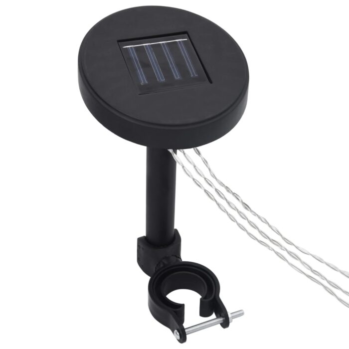 Pavillon mit LED-Lichterkette 3x3 m Creme Stoff – Bild 7