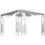 Pavillon mit LED-Lichterkette 300x300 cm Cremeweiss – Bild 2