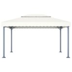 Pavillon mit LED-Lichterkette 400x300 cm Cremeweiss Aluminium – Bild 5