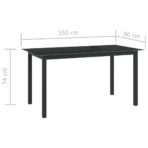 10-tlg. Garten-Essgruppe Schwarz und Anthrazit – Bild 13