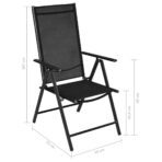 3-tlg. Bistro-Set Aluminium und Textilene – Bild 12