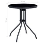 3-tlg. Bistro-Set Aluminium und Textilene – Bild 13