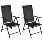 3-tlg. Bistro-Set Aluminium und Textilene – Bild 2