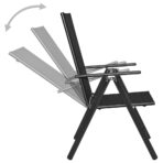 3-tlg. Bistro-Set Aluminium und Textilene – Bild 5