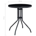 5-tlg. Bistro-Set und Anthrazit – Bild 10