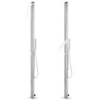 Gartendusche mit Bodenplatte 225 cm Edelstahl – Bild 2