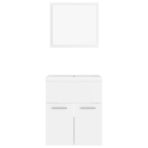 Badmöbel-Set Weiss Holzwerkstoff – Bild 5