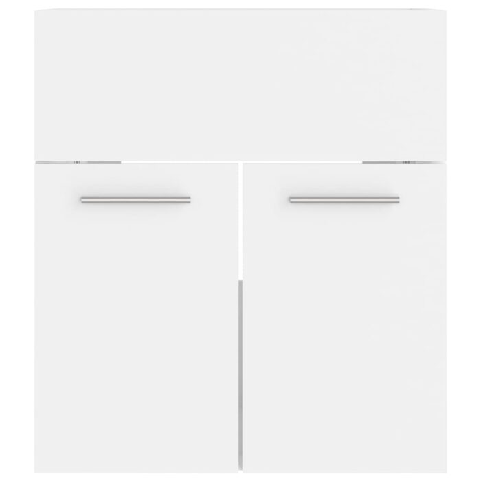 Badmöbel-Set Weiss Holzwerkstoff – Bild 9