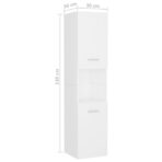 Badmöbel-Set Weiss Holzwerkstoff – Bild 13