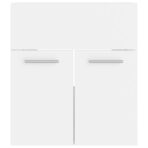 Badmöbel-Set Weiss Holzwerkstoff – Bild 8