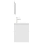 Badmöbel-Set Weiss Holzwerkstoff – Bild 7