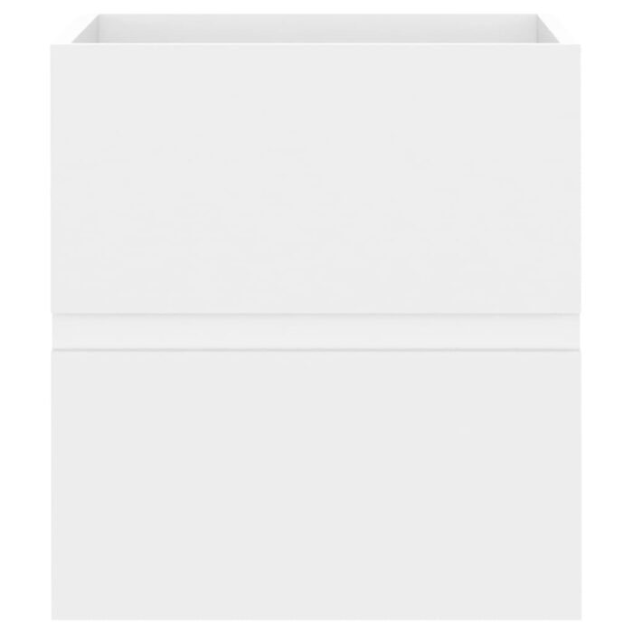 Badmöbel-Set Weiss Holzwerkstoff – Bild 12