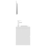 Badmöbel-Set Weiss Holzwerkstoff – Bild 4