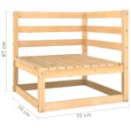 Gartensofa 2-Sitzer Massivholz Kiefer – Bild 6