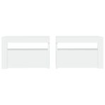 Nachttische 2 Stk. mit LEDs Weiss 60x35x40 cm – Bild 4