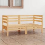 2-Sitzer-Gartensofa - Massivholz Kiefer