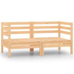 2-Sitzer-Gartensofa - Massivholz Kiefer – Bild 2