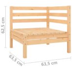 2-Sitzer-Gartensofa - Massivholz Kiefer – Bild 7
