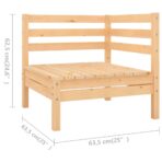 10-tlg. Garten-Lounge-Set Massivholz Kiefer - Massivholz Kiefer – Bild 7
