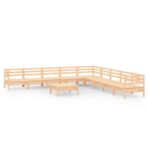 10-tlg. Garten-Lounge-Set Massivholz Kiefer - Massivholz Kiefer – Bild 2