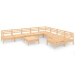 10-tlg. Garten-Lounge-Set - Massivholz Kiefer – Bild 2