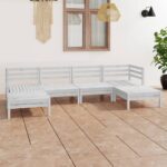 6-tlg. Garten-Lounge-Set - Massivholz Kiefer