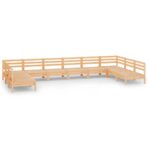 10-tlg. Garten-Lounge-Set - Massivholz Kiefer – Bild 2