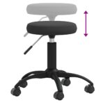 Massagehocker Samt Schwarz – Bild 4